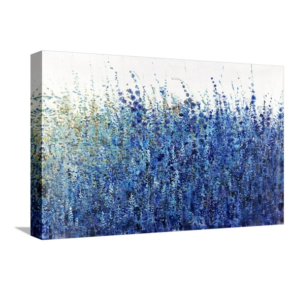 Art.com Shades Of Blue Wild Flowers Stretched Canvas Print Wall Art by Tim O'toole, 18" x 12"