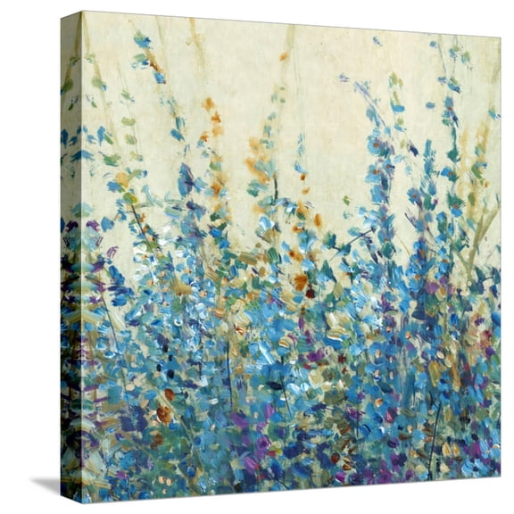 Art.com Shades of Blue II Stretched Canvas Print Wall Art, 16" x 16"