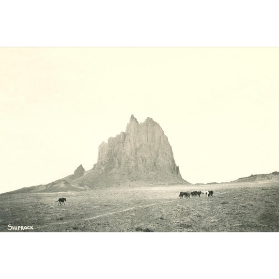 Art.com Shiprock Geological Formation, New Mexico Art Print, 18" x 12"