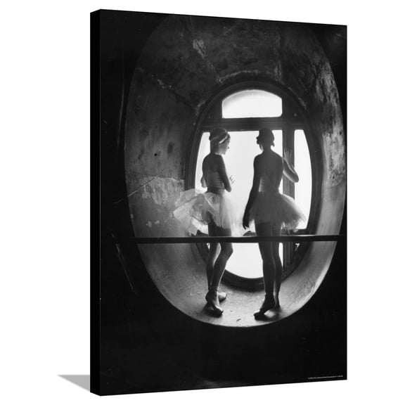 Art.com Silhouetted Ballerinas During Rehearsal for Swan Lake at Grand Opera de Paris Stretched Canvas Print Wall Art by Alfred Eisenstaedt, 24" x 32"