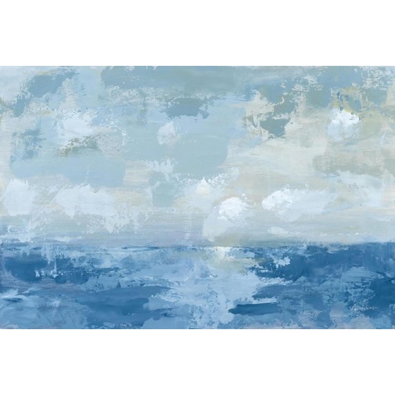 Art.com Silver Blue Sea Art Print by Pamela Munger, 24" x 16"