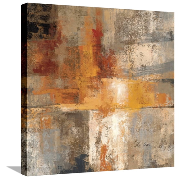 Art.com Silver and Amber Crop Stretched Canvas Print Wall Art by Silvia Vassileva, 24" x 24"