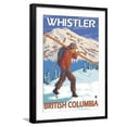 thumbnail image 1 of Art.com Skier Carrying Snow Skis, Whistler, BC Canada Art Print by Lantern Press, Black Frame Wall Art, 21" x 29", 1 of 5