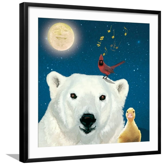 Art.com Smile Art Print by Nancy Tillman, Black Frame Wall Art, 29" x 29"