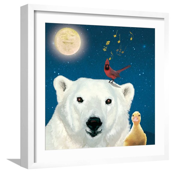 Art.com Smile Art Print by Nancy Tillman, White Frame Wall Art, 21" x 21"