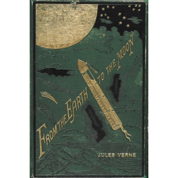 Art.com Smithsonian Libraries: Jules Verne Cover Art Print, 12" x 18"