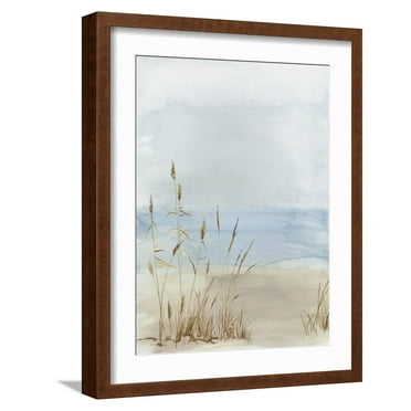 Art.com Soft Beach Grass II Art Print by Allison Pearce, Brown Frame Wall Art, 17" x 21"