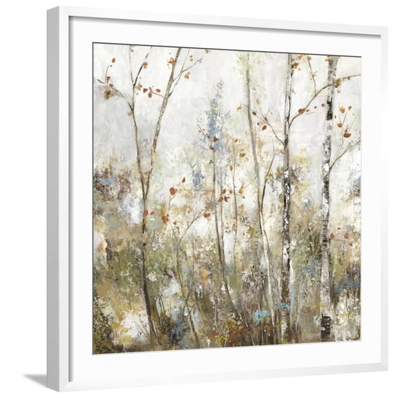 Art.com Soft Birch Forest I Art Print by Allison Pearce, White Frame Wall Art, 29" x 29"