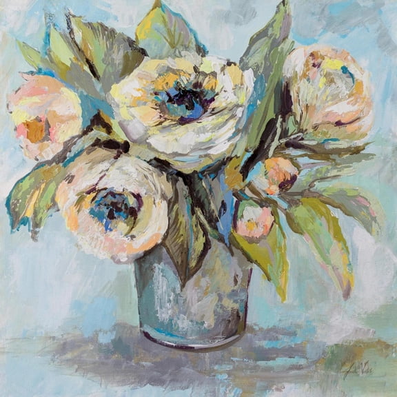 Art.com Soft Blooms Art Print by Jeanette Vertentes, 24" x 24"