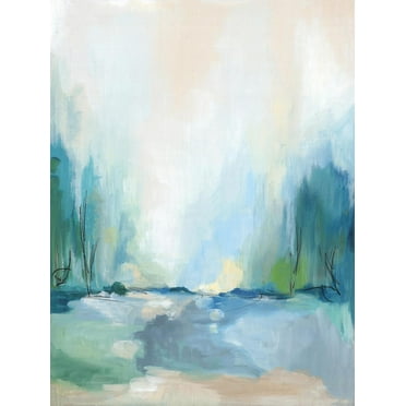 Art.com Soft Blue Landscape II Art Print, 12" x 16"