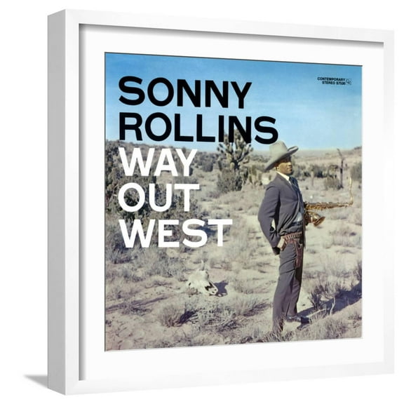 Art.com Sonny Rollins - Way Out West Art Print, White Frame Wall Art, 21" x 21"