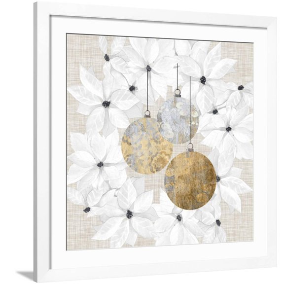Art.com Sophisticated Christmas III Art Print by Grace Popp, White Frame Wall Art, 38" x 38"