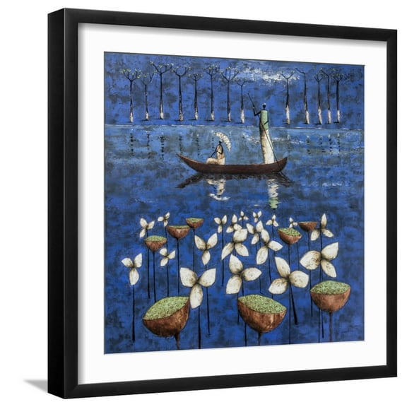 Art.com Soulful River Art Print by Michel Rauscher, Black Frame Wall Art, 21" x 21"