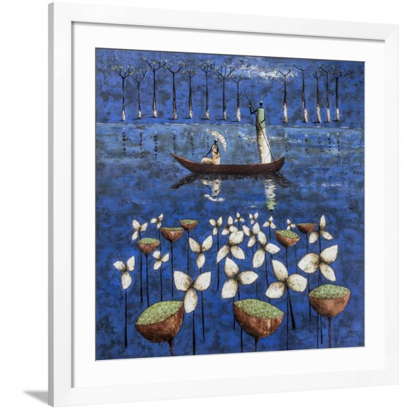 Art.com Soulful River Art Print by Michel Rauscher, White Frame Wall Art, 38" x 38"