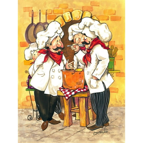 Art.com Soup Chefs Art Print by Jerianne Van Dijk, 12" x 16"