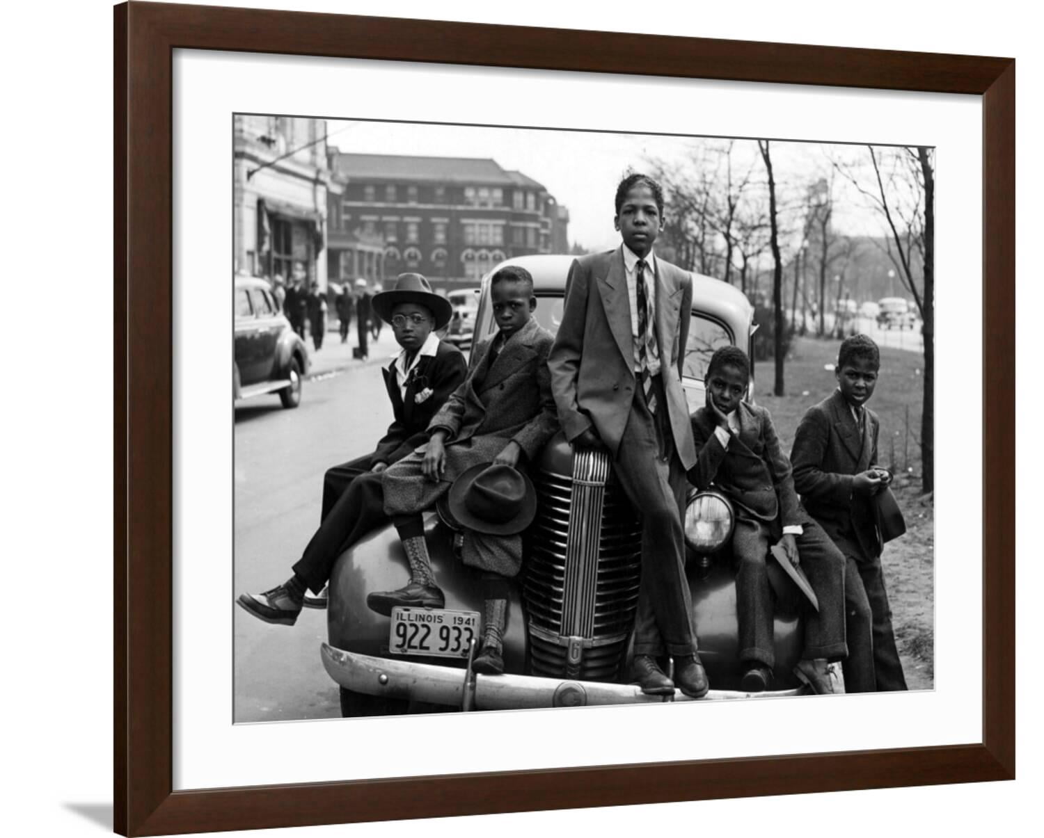 Art.com Southside Boys, Chicago, 1941 Photo by Russell Lee, Brown Frame ...
