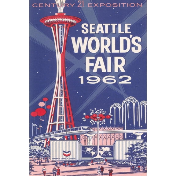 Art.com Space Needle, Seattle World's Fair Art Print, 12" x 18"