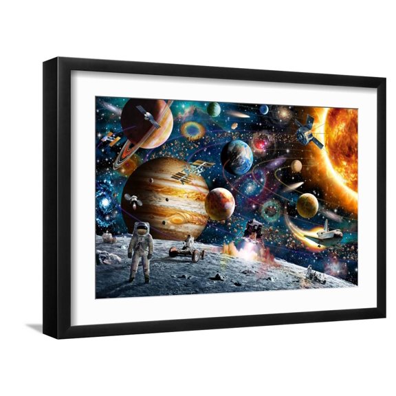 Art.com Space Odyssey Art Print by Adrian Chesterman, Black Frame Wall Art, 23" x 17"