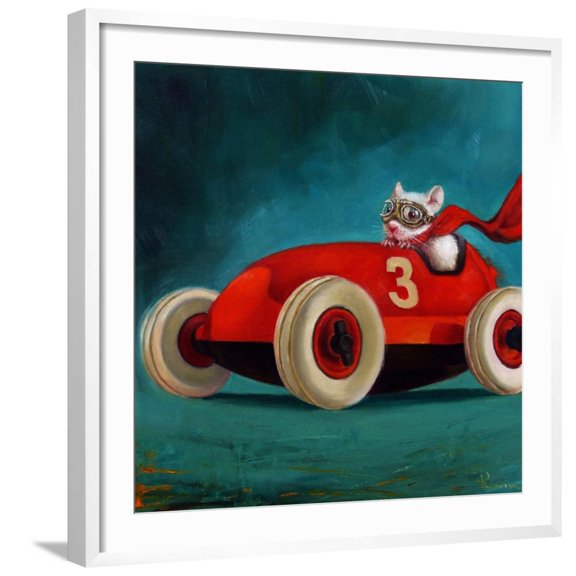 Art.com Speed Racer Art Print by Lucia Heffernan, White Frame Wall Art, 29" x 29"