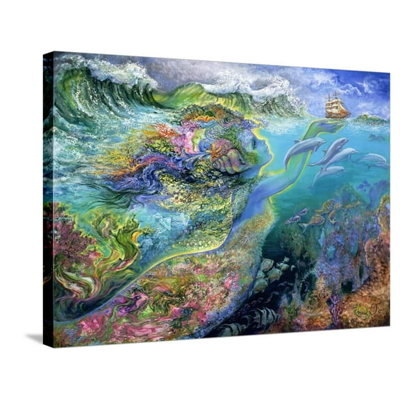 Art.com Spirit Of The Ocean Stretched Canvas Print Wall Art by Josephine Wall, 32" x 24"