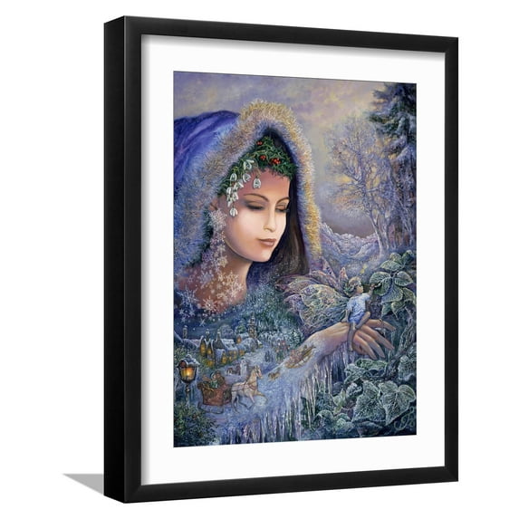 Art.com Spirit Of Winter Giclee Print by Josephine Wall, Black Frame Wall Art, 17" x 21"