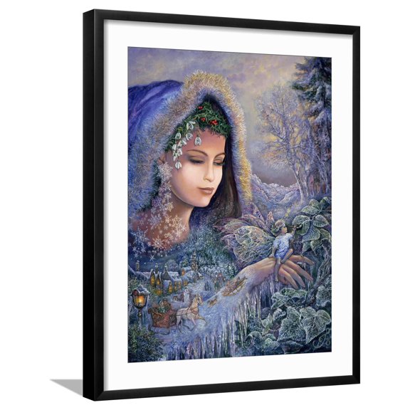 Art.com Spirit Of Winter Giclee Print by Josephine Wall, Black Frame Wall Art, 23" x 29"