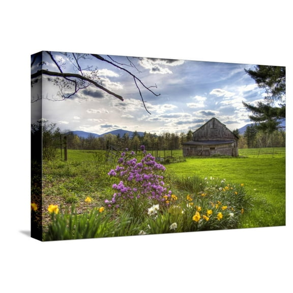 Art.com Spring Barn Stretched Canvas Print Wall Art by Stephen Goodhue, 18" x 12"