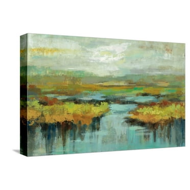 Art.com Spring Landscape Stretched Canvas Print Wall Art by Silvia Vassileva, 18" x 12"