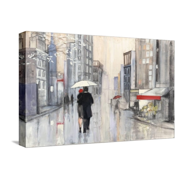 Art.com Spring Rain New York Stretched Canvas Print Wall Art by Julia Purinton, 18" x 12"