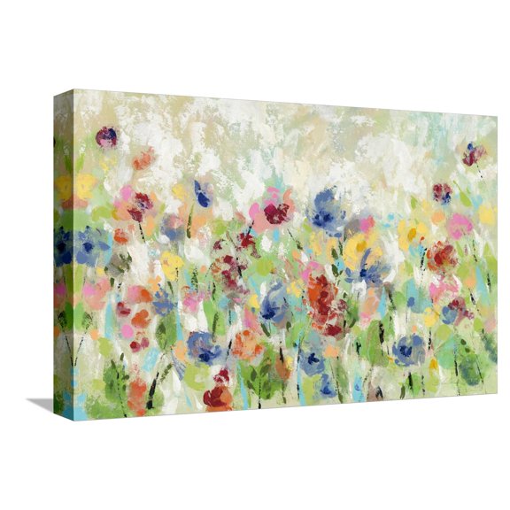 Art.com Springtime Meadow Flowers Stretched Canvas Print Wall Art by Silvia Vassileva, 18" x 12"