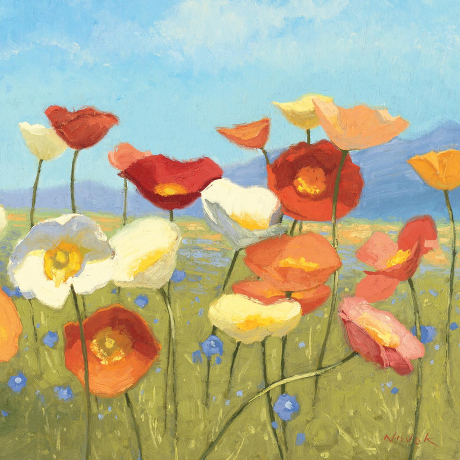 Springtime Meadow II 30" x 30" Canvas Art Print for Kids