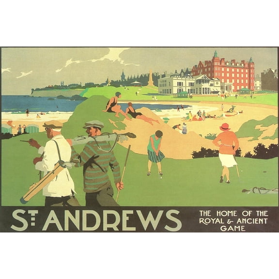 Art.com St. Andrews Golf Course Art Print, 18" x 12"