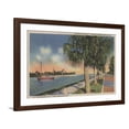 thumbnail image 1 of Art.com St. Petersburg, FL - View of Coffee Pot Bayou & Isle Art Print by Lantern Press, Brown Frame Wall Art, 44" x 32", 1 of 5