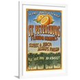 thumbnail image 1 of Art.com St. Petersburg, Florida - Orange Grove Vintage Sign Art Print by Lantern Press, White Frame Wall Art, 32" x 44", 1 of 5