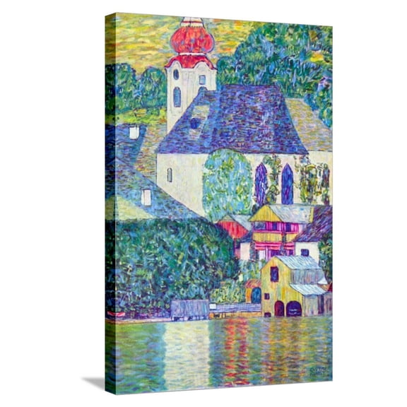 Art.com St. Wolfgang Church Stretched Canvas Print Wall Art by Gustav Klimt, 16" x 24"