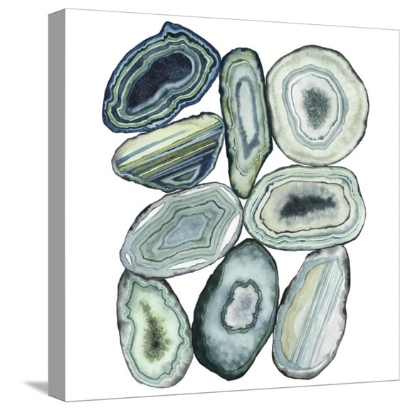 Art.com Stacked Agate II Stretched Canvas Print Wall Art by Grace Popp, 16" x 16"