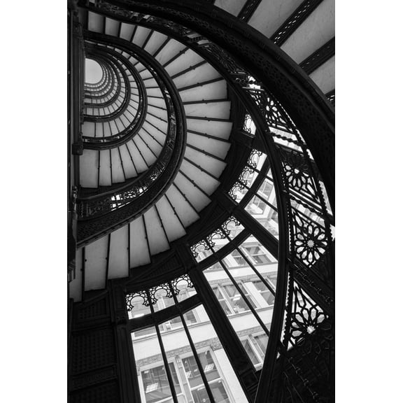 Art.com Stairwell The Rookery Chicago IL Photographic Print by Steve Gadomski, 12" x 18"