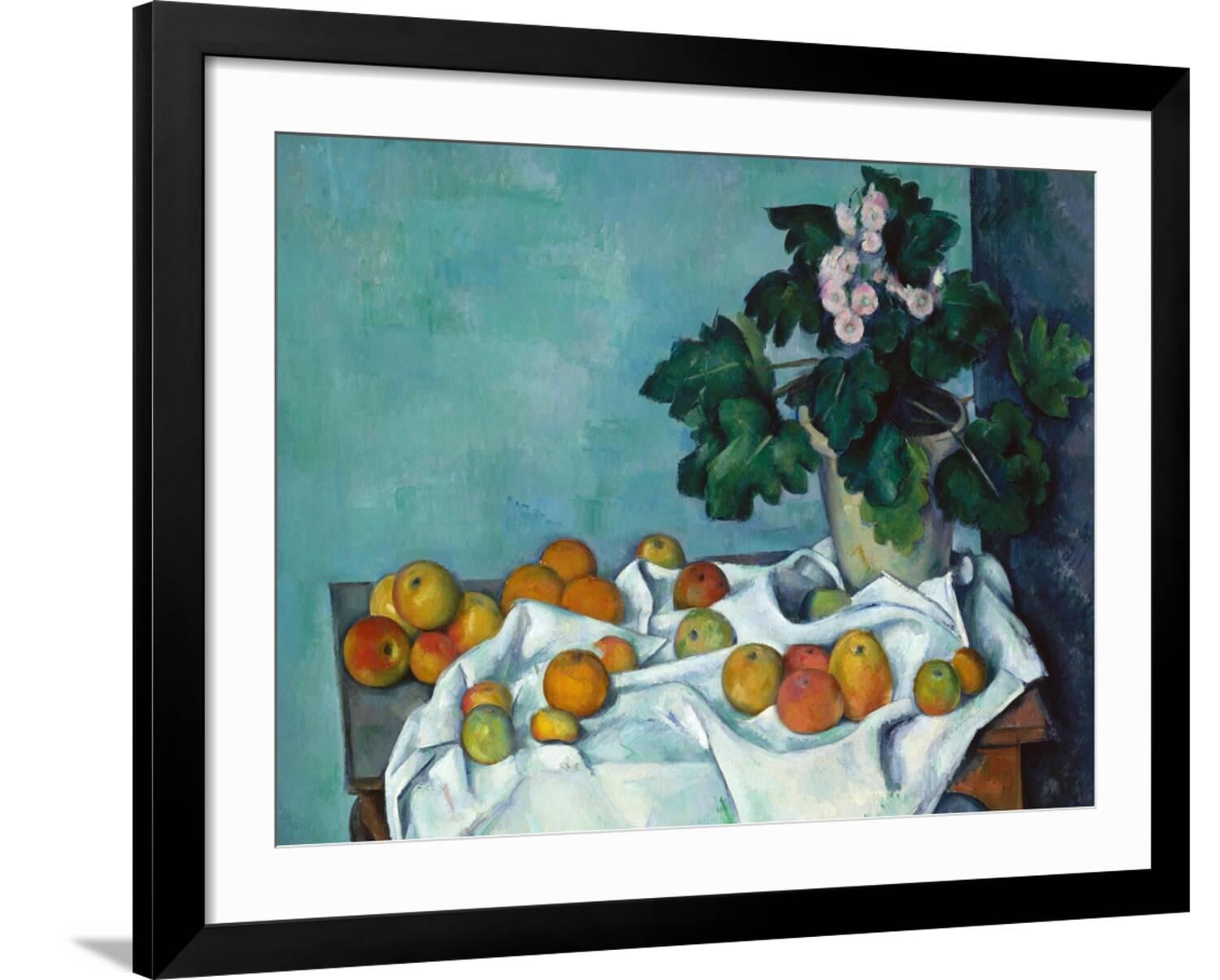 Art.com Still Life with Apples and a Pot of Primroses Art Print by Paul ...