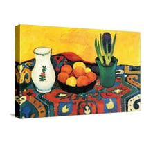 Art.com Still Life with Hyacinthe Stretched Canvas Print Wall Art by Auguste Macke, 24" x 16"