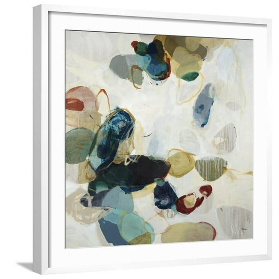 Art.com Stone Pattern II Art Print by Randy Hibberd, White Frame Wall Art, 29" x 29"