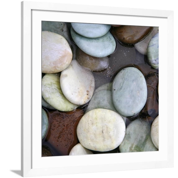 Art.com Stone Serenity I Photo by Nicole Katano, White Frame Wall Art, 38" x 38"