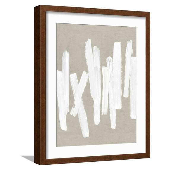 Art.com Strokes II Art Print by Ellie Roberts, Brown Frame Wall Art, 17" x 21"