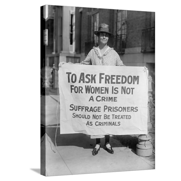 Art.com Suffragist Protests Criminal Arrests of National Woman's Party Members, 1910s Stretched Canvas Print Wall Art, 18" x 24"