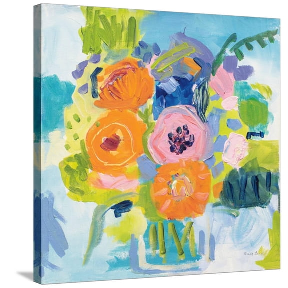 Art.com Summer Bouquet Stretched Canvas Print Wall Art by Farida Zaman, 30" x 30"