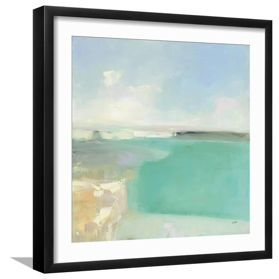 Art.com Summer Coastline Art Print by Julia Purinton, Black Frame Wall Art, 21" x 21"
