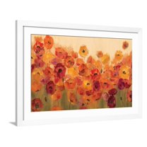 Art.com Summer Poppies Art Print by Silvia Vassileva, White Frame Wall Art, 44" x 32"