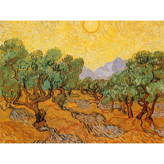 Art.com Sun over Olive Grove, 1889 Giclee Print by Vincent van Gogh, 24" x 18"