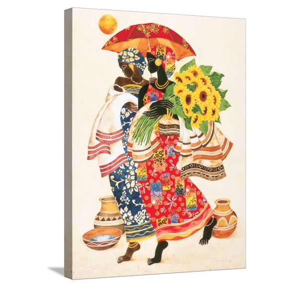 Art.com Sunflowers Stretched Canvas Print Wall Art by Keith Mallett, 18" x 24"