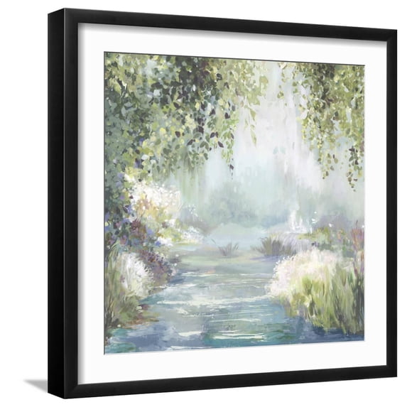 Art.com Sunny Forest Path Art Print by Allison Pearce, Black Frame Wall Art, 21" x 21"