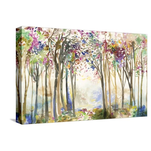 Art.com Sunny path II Stretched Canvas Print Wall Art by Allison Pearce, 18" x 12"